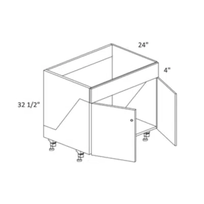 Image for ADA Accessible Sink Base Removable Front