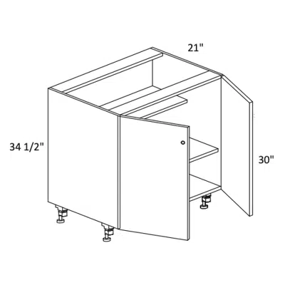 imazhi i Vanity Base Full Height Butt Door