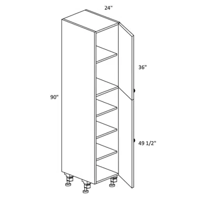 imazhi i Utility 90” High X 24” Deep L/R