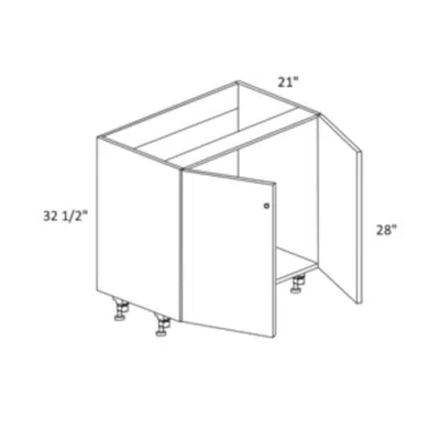 imagem para ADA Accessible Vanity Sink Base Cabinet Full Height Butt Door