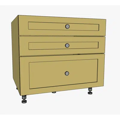 Image pour Drawer Base Cabinet 3 Drawers