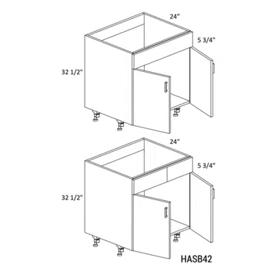 obraz dla ADA Accessible Sink Base Butt Door