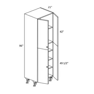 Image for Utility Cabinet 96” High X 24” Deep Butt Door