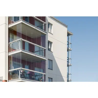 Obrázek pro Lumon Railing Top Installed Postless Cladding Outside