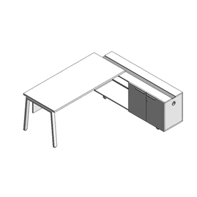 Image for Modernform Manager Desk Right Cabinet Cosmos 190x170 Z