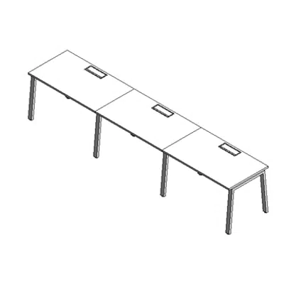 Image for Modernform Single Desk 3 Seat Cosmos 420x60 Z
