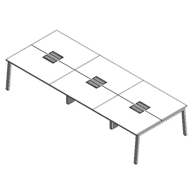 Image for Modernform Double Desk 6 Seat Cosmos 360x140 Z