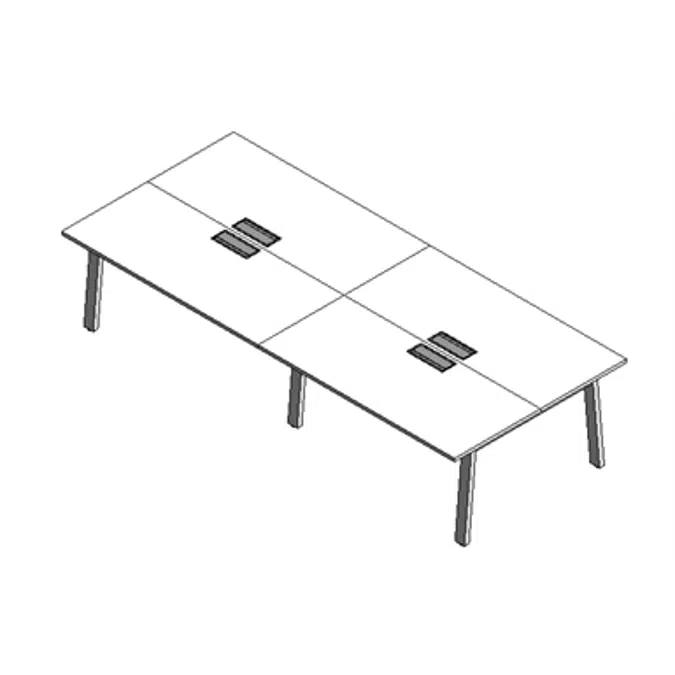 Modernform Double Desk 4 Seat Zynergy  320x140