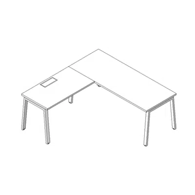 Image for Modernform Desk with Left Top Cosmos 180x180 Z