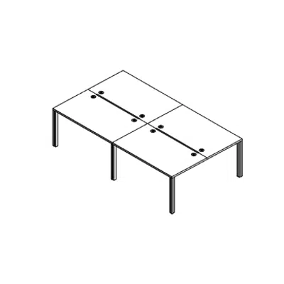 Image for Modernform Double Desk 4 Seat Neon A NA4SL1408G