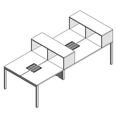 Obrázek pro Modernform Double Desk on Top Cabinet 4 Seat Cosmos 280x120 U