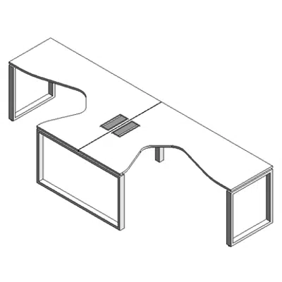 Image for Modernform Double L-Shape Desk Cosmos 320x120 O