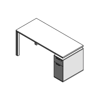 kép a termékről - Modernform Single Desk with Pedestal Neon A NA1607X2R