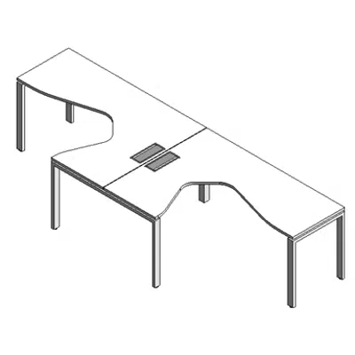 Image pour Modernform Double L-Shape Desk Cosmos 320x120 U