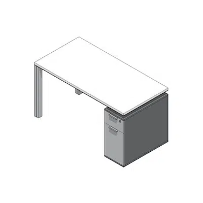 Image for Modernform Single Desk with Pedestal Neon 140x70