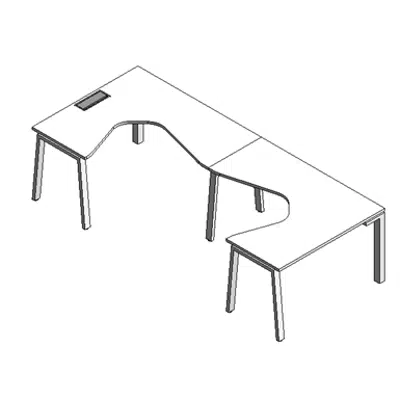 Image for Modernform Double L-Shape Opposite Desk Cosmos 280x120 Z