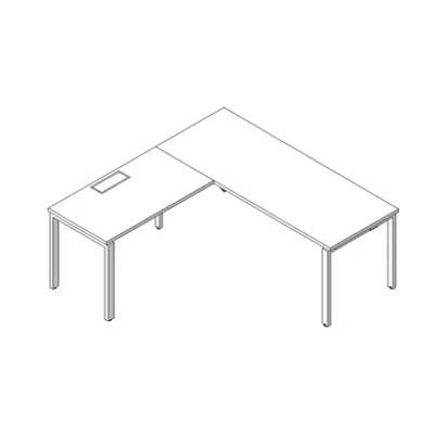 Image for Modernform Desk with Left Top Cosmos 180x180 U