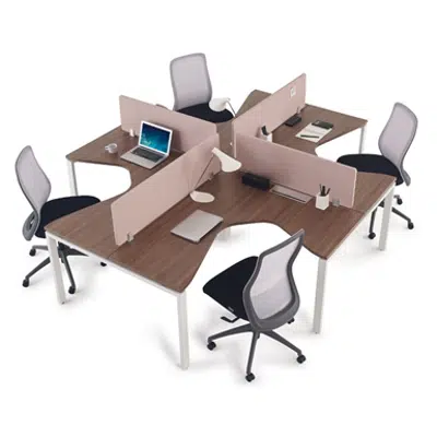 imagen para Modernform Full Set L-shape Opposite Desk Cosmos U 280x240