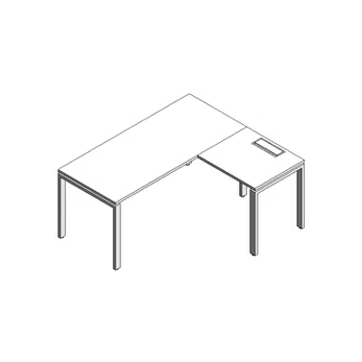 bilde for Modernform Desk with Right Top Cosmos 160x140 U