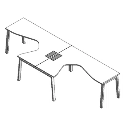 obraz dla Modernform Double L-Shape Desk Cosmos 320x120 Z