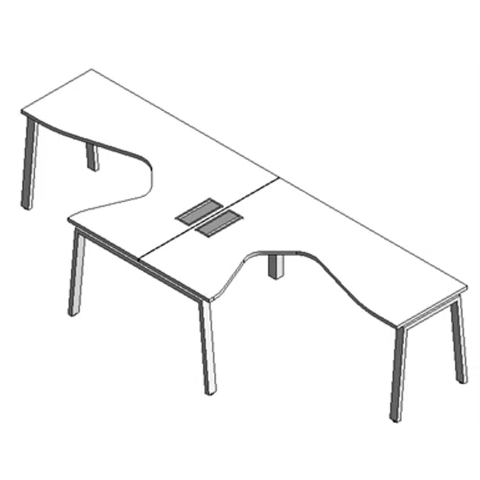 Modernform Double L-Shape Desk Cosmos 320x120 Z