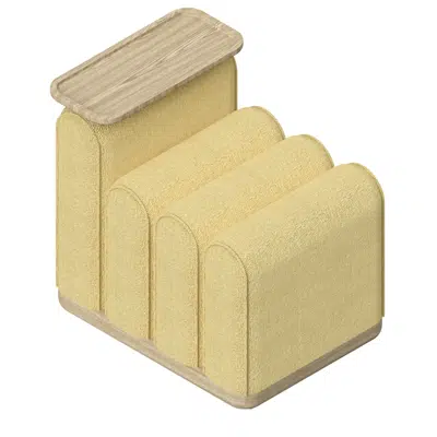 Image for Modernform สตูลล้อสี่เหลี่ยมลอน+ถาดไม้ CUDDLE STCT