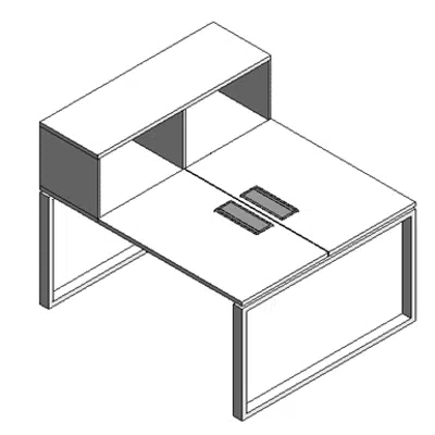 Obrázek pro Modernform Double Desk on Top Cabinet 2 Seat Cosmos 140x120 O