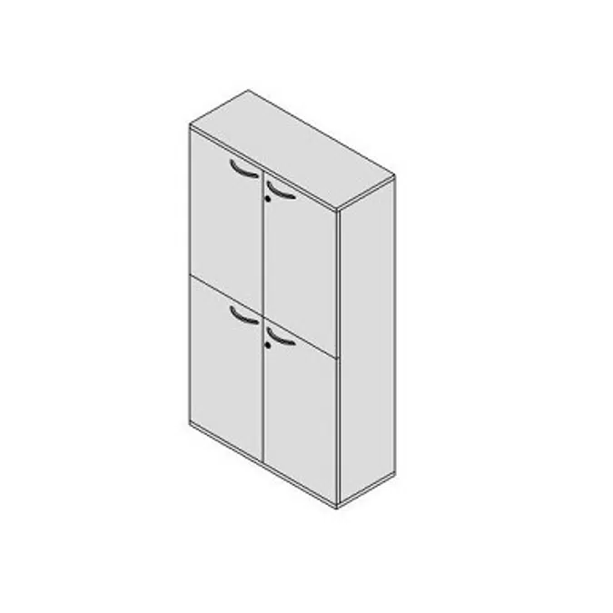 Objetos BIM - ¡Descarga gratis! Modernform 4 Hinge Doors Cabinet ...