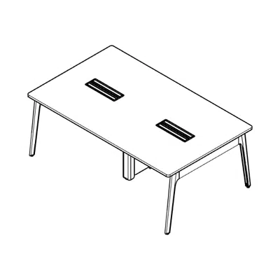 Immagine per Modernform Orbix Meeting Table with Turnbox and Pole Leg