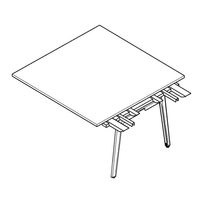 Modernform Orbix Extension Desk with Turnbox