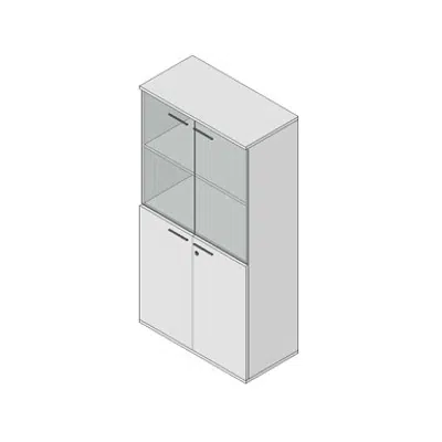 Image for Modernform Glass Door or Hinge Doors Cabinet Universal 2 S 80x40
