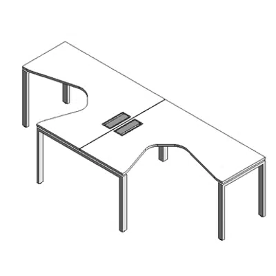 Image for Modernform Double L-Shape Desk Cosmos 280x120 U