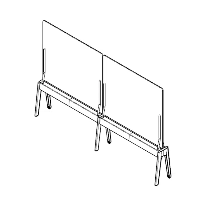 Modernform Orbix Power Platform with Dual Panel (Felt or Fabric) and Power Outlet