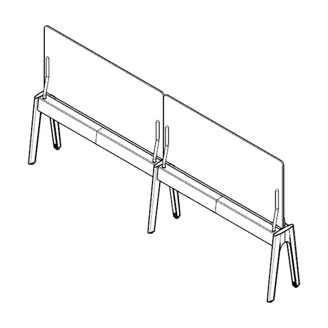 Modernform Orbix Power Platform with Dual Panel (Felt or Fabric) and Power Outlet