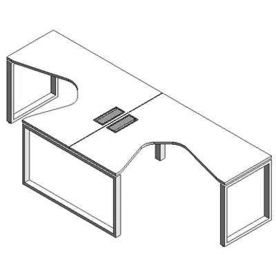 Obrázek pro Modernform Double L-Shape Desk Cosmos 280x120 O