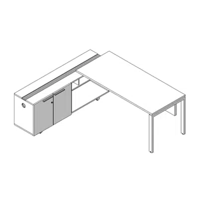 Image for Modernform Manager Desk Left Cabinet Cosmos 190x170 U