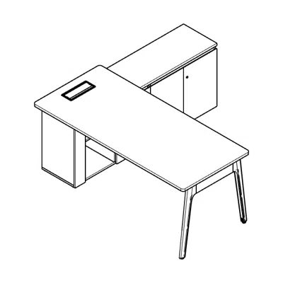 Immagine per Modernform Orbix Manager Desk with Right-hand Side Cabinet