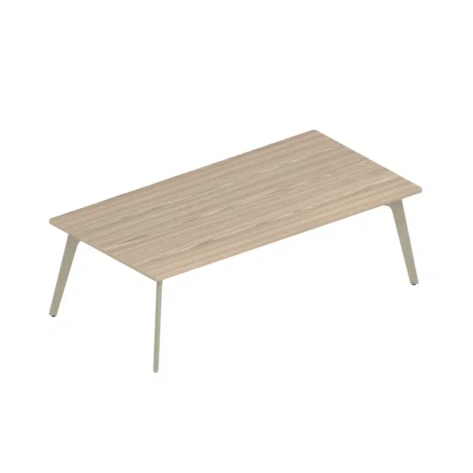 Modernform Orbix Expansion Meeting Table without Center Leg with Angled Leg and and Power Outlet