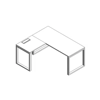Modernform Desk with Left Top Cosmos 160x140 O图像
