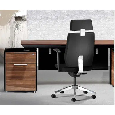 Modernform Desk with Right Cabinet EXM4_225x195 이미지