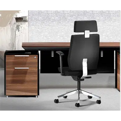 Modernform Desk with Right Cabinet EXM4_225x195图像