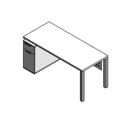 kép a termékről - Modernform Single Desk with Pedestal Neon A NA1607M2L