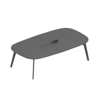 Image for Modernform Orbix Expansion Meeting Table without Center Leg with Straight Leg and Power Outlet
