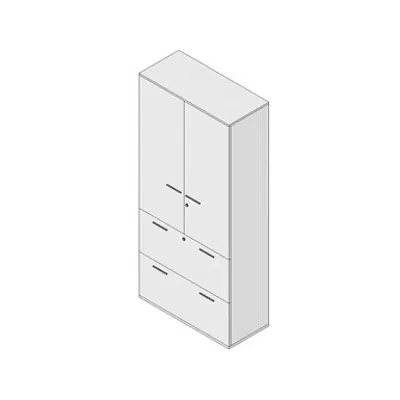 bilde for Modernform Hinge Doors or File Drawer Cabinet Universal 25 S 80x40