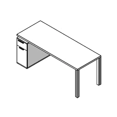 kép a termékről - Modernform Single Desk with Pedestal Neon A NA1807X2L