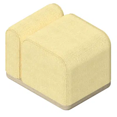 Image for Modernform สตูลล้อสี่เหลี่ยมโค้ง+ลอน CUDDLE STB