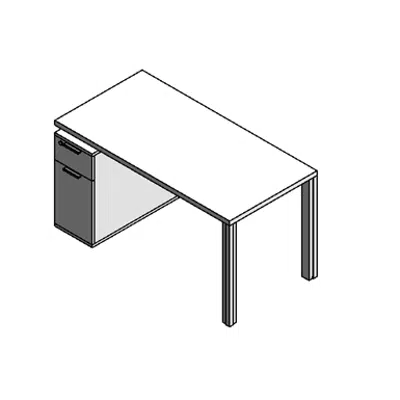 Image for Modernform Single Desk with Pedestal Neon A NA1407X2L