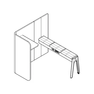 Immagine per Modernform Orbix Power Platform with Seating High Table Top L-shaped Partition Panel and Power Outlet
