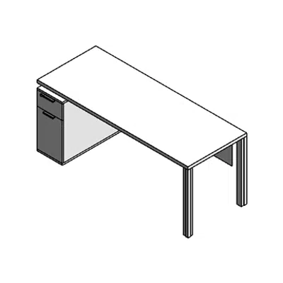 Image for Modernform Single Desk with Pedestal Neon A NA1807M2L