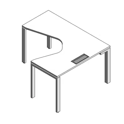 Image for Modernform L-Shape Right Desk Cosmos 140x120 U